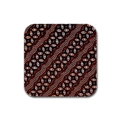 Art Traditional Batik Pattern Rubber Square Coaster (4 Pack)  by BangZart