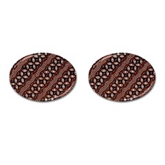 Art Traditional Batik Pattern Cufflinks (oval) by BangZart