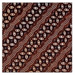 Art Traditional Batik Pattern Large Satin Scarf (Square) Front