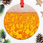 Beer Alcohol Drink Drinks Round Ornament (Two Sides) Front