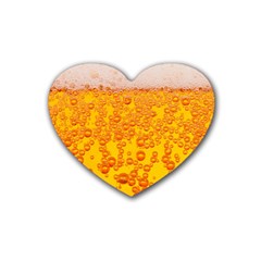 Beer Alcohol Drink Drinks Rubber Coaster (heart)  by BangZart