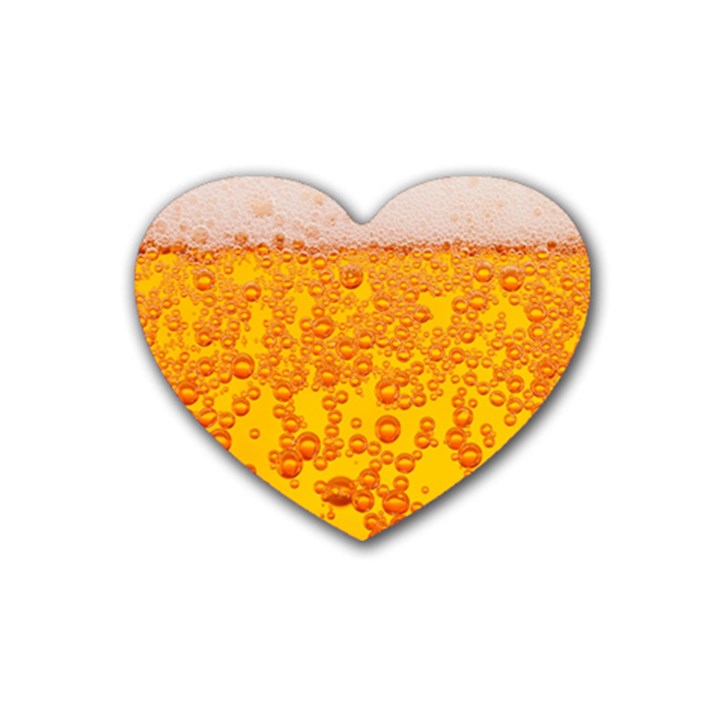 Beer Alcohol Drink Drinks Rubber Coaster (Heart) 