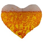 Beer Alcohol Drink Drinks Large 19  Premium Flano Heart Shape Cushions Front