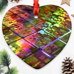 Technology Circuit Computer Ornament (heart)