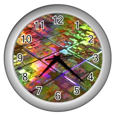 Technology Circuit Computer Wall Clocks (silver)  by BangZart