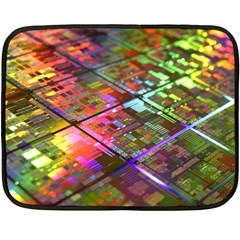 Technology Circuit Computer Double Sided Fleece Blanket (mini) 