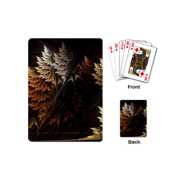 Fractalius Abstract Forests Fractal Fractals Playing Cards (Mini) 