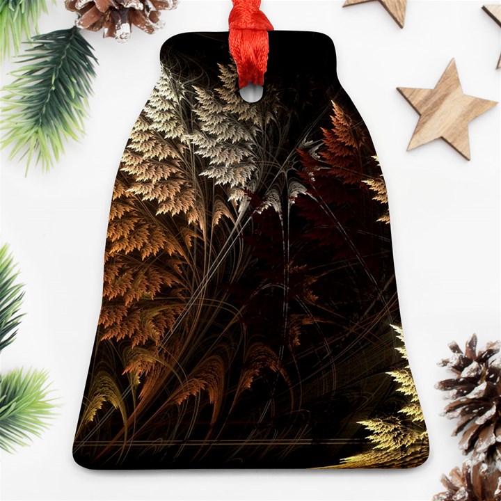 Fractalius Abstract Forests Fractal Fractals Bell Ornament (Two Sides)