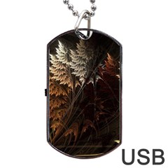 Fractalius Abstract Forests Fractal Fractals Dog Tag Usb Flash (one Side)