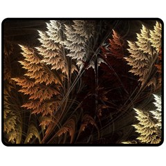 Fractalius Abstract Forests Fractal Fractals Double Sided Fleece Blanket (medium) 