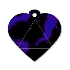 Space Dog Tag Heart (two Sides) by Valentinaart