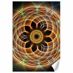 Mixed Chaos Flower Colorful Fractal Canvas 20  X 30  