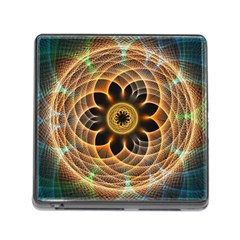 Mixed Chaos Flower Colorful Fractal Memory Card Reader (square) by BangZart