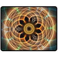 Mixed Chaos Flower Colorful Fractal Double Sided Fleece Blanket (medium)  by BangZart