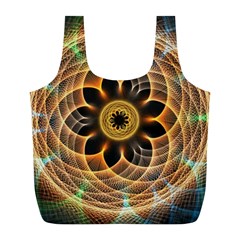 Mixed Chaos Flower Colorful Fractal Full Print Recycle Bags (l)  by BangZart