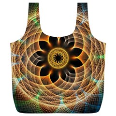 Mixed Chaos Flower Colorful Fractal Full Print Recycle Bags (l)  by BangZart