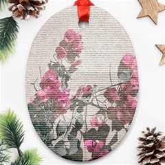 Shabby Chic Style Floral Photo Ornament (oval) by dflcprints