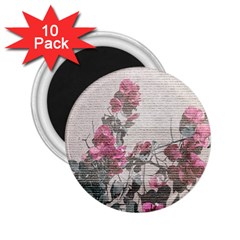 Shabby Chic Style Floral Photo 2 25  Magnets (10 Pack)  by dflcprints