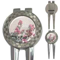 Shabby Chic Style Floral Photo 3-in-1 Golf Divots by dflcprints