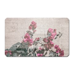 Shabby Chic Style Floral Photo Magnet (rectangular) by dflcprints