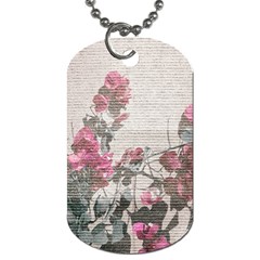 Shabby Chic Style Floral Photo Dog Tag (one Side) by dflcprints