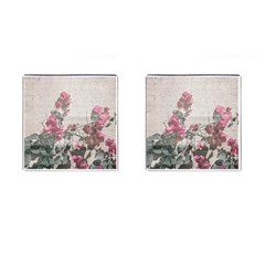 Shabby Chic Style Floral Photo Cufflinks (square) by dflcprints