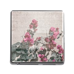 Shabby Chic Style Floral Photo Memory Card Reader (square)