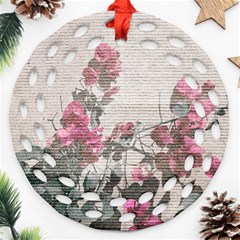 Shabby Chic Style Floral Photo Ornament (round Filigree) by dflcprints