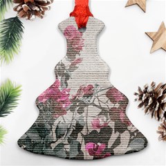 Shabby Chic Style Floral Photo Christmas Tree Ornament (two Sides) by dflcprints