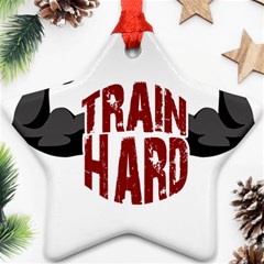 Train Hard Ornament (star) by Valentinaart