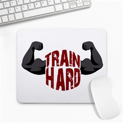 Train Hard Large Mousepads by Valentinaart