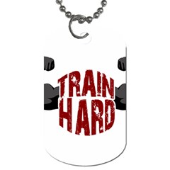 Train Hard Dog Tag (two Sides) by Valentinaart