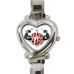 Train Hard Heart Italian Charm Watch by Valentinaart