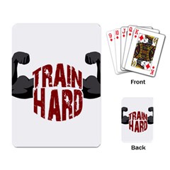 Train Hard Playing Card by Valentinaart