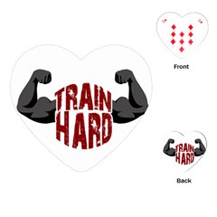 Train Hard Playing Cards (heart)  by Valentinaart