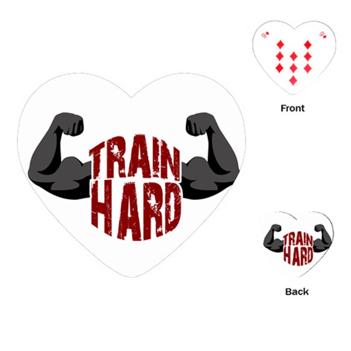 Train hard Playing Cards (Heart) 