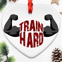 Train Hard Heart Ornament (two Sides) by Valentinaart