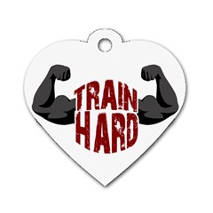 Train Hard Dog Tag Heart (two Sides) by Valentinaart