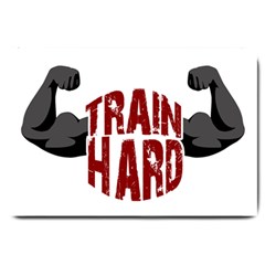 Train Hard Large Doormat  by Valentinaart