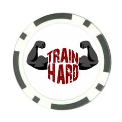 Train Hard Poker Chip Card Guard by Valentinaart