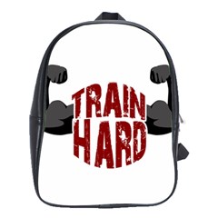 Train Hard School Bags(large)  by Valentinaart