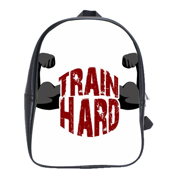 Train hard School Bags(Large) 