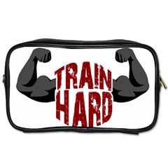 Train Hard Toiletries Bags by Valentinaart