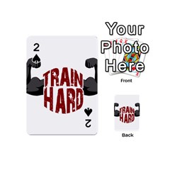 Train Hard Playing Cards 54 (mini)  by Valentinaart