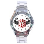 Train hard Stainless Steel Analogue Watch Front