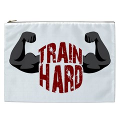 Train Hard Cosmetic Bag (xxl)  by Valentinaart