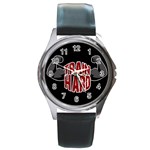 Train hard Round Metal Watch Front