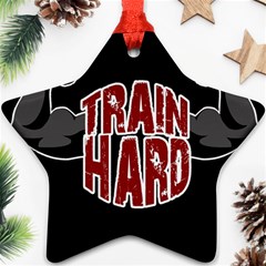 Train Hard Ornament (star) by Valentinaart