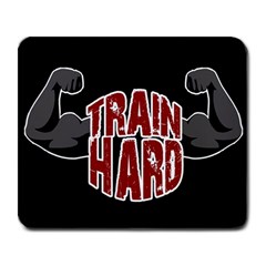 Train Hard Large Mousepads by Valentinaart