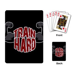 Train Hard Playing Card by Valentinaart